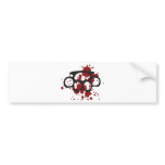 bloody brass knuckles bumper sticker