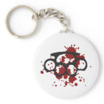bloody brass knuckles key chain