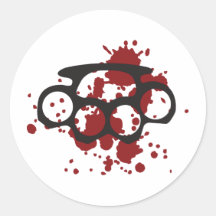 bloody brass knuckles stickers
