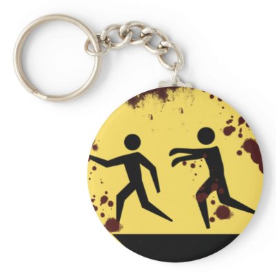 Bloody Fast Moving Zombies Keychain by exclaimwear