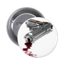 Bloody Gun Pinback Button