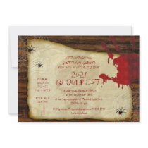 Bloody Hand Halloween Party Invitation