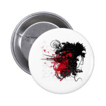 Bloody Letter Design Products Pinback Button
