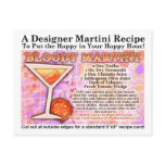 Bloody Martini Recipe Postcard