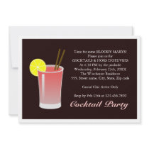 Bloody Mary Cocktail Custom Invitations