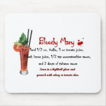Bloody Mary Drink Recipe Mouse Pad