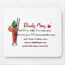 Bloody Mary Drink Recipe Mouse Pad