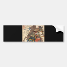 Bloody Samurai in Full Armour on a Horse c.1848 Bumper Sticker