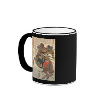 Bloody Samurai in Full Armour on a Horse c.1848 Coffee Mugs