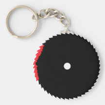 bloody saw blade key chains