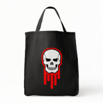bloody skull canvas bag