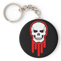 bloody skull keychain