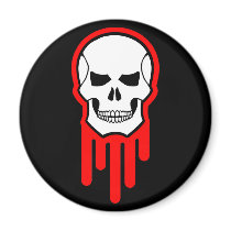 bloody skull refrigerator magnets