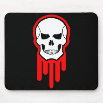 bloody skull mouse pads