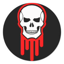 bloody skull stickers