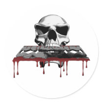 Bloody Skull Stickers