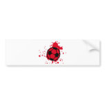Bloody soccer ball bumper stickers