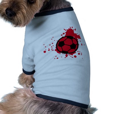 Bloody soccer ball doggie tshirt by Tomaniac