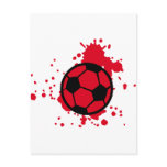 Bloody soccer ball post cards