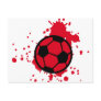 Bloody soccer ball postcard