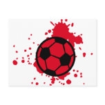 Bloody soccer ball postcards