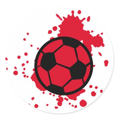 Bloody soccer ball stickers by Tomaniac