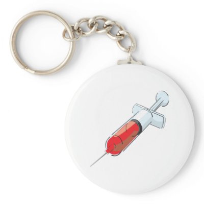 Bloody Syringe Keychains by Booforyou