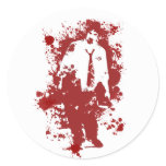 Bloody Zombie Round Sticker
