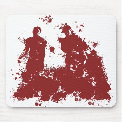 Bloody Zombies Mouse Mat by truehypeproductions