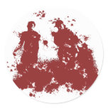 Bloody Zombies Round Stickers