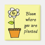 Bloom Where You Are Planted II Fridge Magnets
