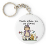 Bloom Where You Are Planted Tshirts and Gifts Keychain