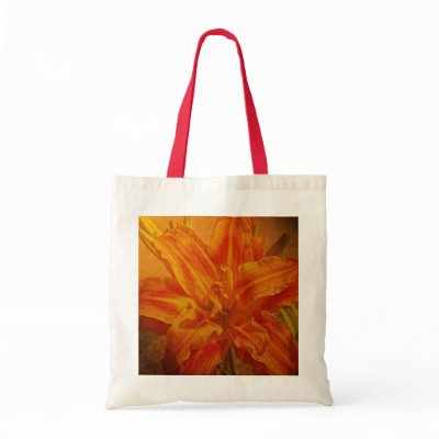 Bloom with Leather Texture Canvas Bag by jim270