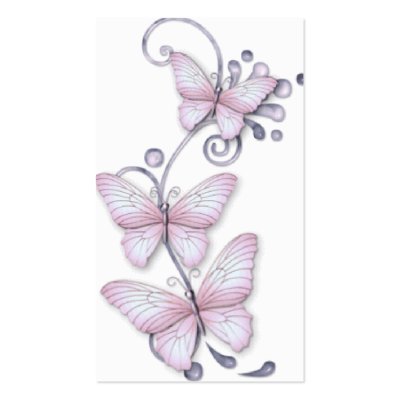 Blooming Butterflies Bookmark Business Card Templates by fstasu54