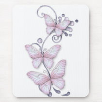 Blooming Butterflies Mouse Pads