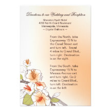 Blooming Cherry Blossoms Wedding Directions peach Invitation