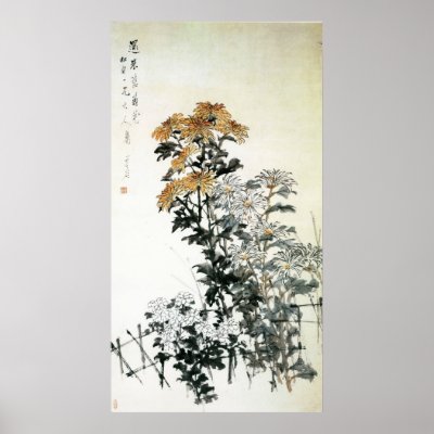 Blooming Chrysanthemum Poster by UniquePaper