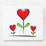 Blooming Hearts Flowers Love Heart Mouse Pads