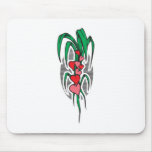 blooming hearts tattoo design mouse mats