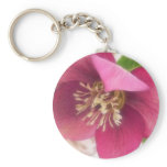 Blooming Hellebore Flower keychains