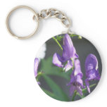 Blooming Purple Delphinium Keychain