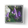 Blooming Purple Delphinium Square Pin