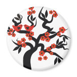 Blooming Sakura Tree. magnets