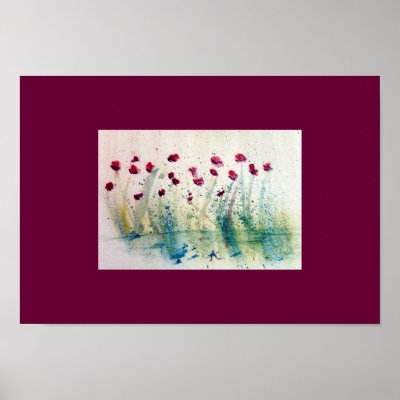 Blooming Watercolor Spatter Posters by bikerministry