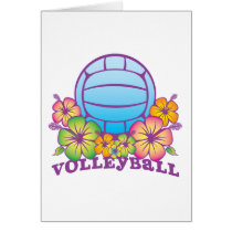 Blossom Beach Volleyball Greeting Cards