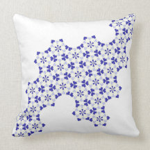 blossom blue pillow