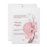 Blossom Flowers Butterflies Wedding Announcement 2