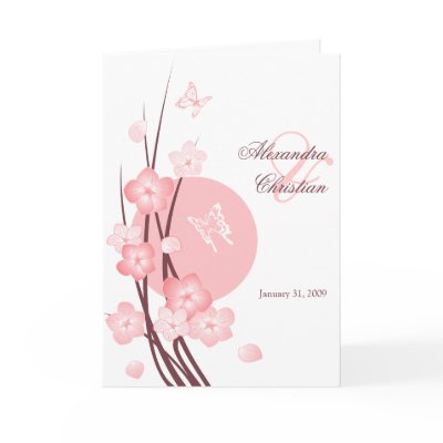 Blossom Flowers Butterflies Wedding Invitation Greeting Cards by Ruxique