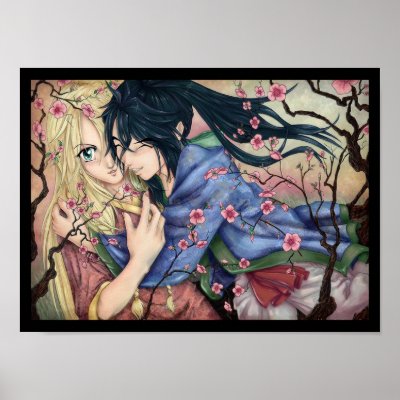 Blossom Hug Print by azure_iolite