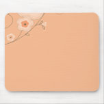 Blossom on Peach Background Mouse Pad